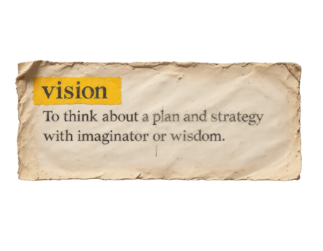 Vision Definition on Vintage Paper