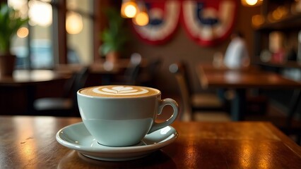 Coffee Shop Independence Day Celebration