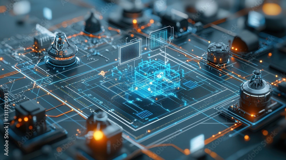Poster centralized smart grid energy system of the future with advanced digital technology and intelligent 