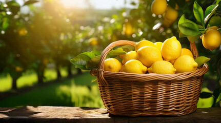 citrons jaunes dans un panier