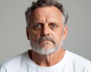 Obraz premium Pixelated Portrait of a Middle Aged Man