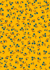 Tropical pattern, floral, leaves. Digital print in Repeat (rapport), Resolution 300 DPI, ideal for fashion, decoration and stationery.