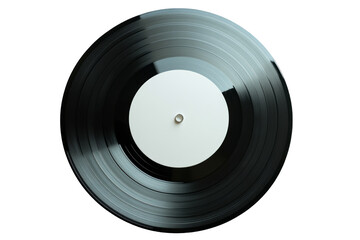 Obraz premium Blank Vinyl Record Isolated On White 