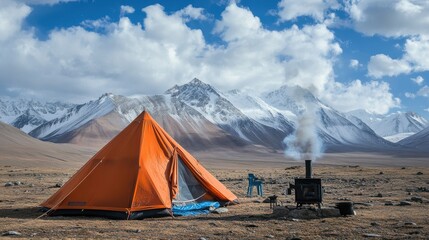 camping tent in the forest