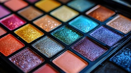 Close Up Colorful Eyeshadow Palette with Glitter and Shimmer