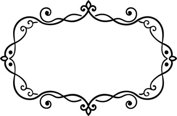 Elegant Black and White Ornate Frame Design