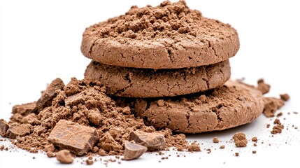 Stacked Chocolate Cookies with Cocoa Powder