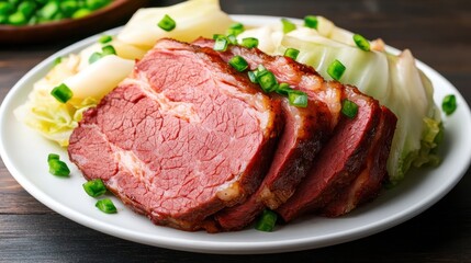 Fototapeta premium Delicious Corned Beef and Cabbage Dish