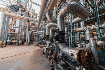 Oil​ refinery​ and​ plant and tower column of Petrochemistry industry Refinery plant equipment for pump pipeline oil and gas valves