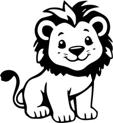 Obraz premium Cute lion cub