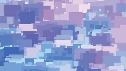 Fototapeta premium Abstract Geometric Background with Overlapping Pastel Squares and unique in Shades of Blue and Purple