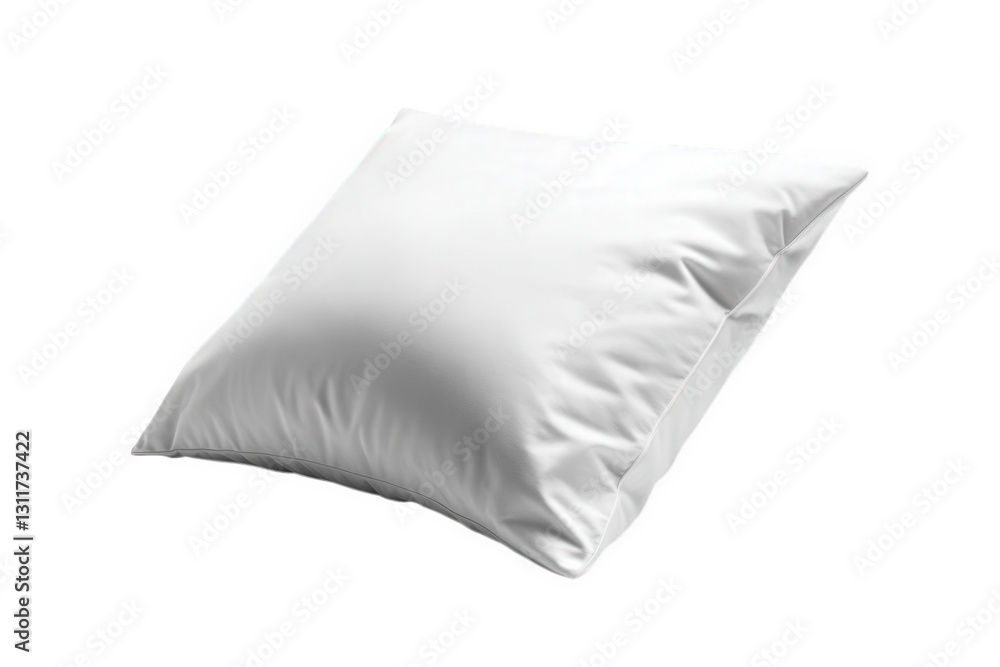 Aufkleber plain white pillow resting on a clean. white background it appears soft and fluffy. emphasizing its 