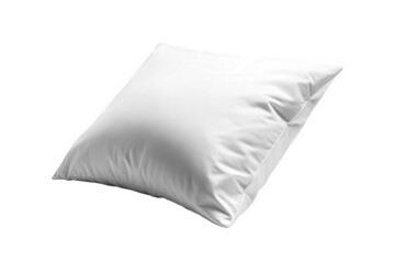 Obraz premium plain white pillow resting on a clean. white background it appears soft and fluffy. emphasizing its comfort and suitability for resting or sleeping the simplicity of the design highlights its function