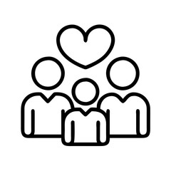adoptive family icon, adoptive family line art - simple line art of adoptive family, perfect for adoptive family logos and icons
