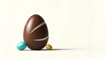 Chocolate Easter Eggs and Easter bunnies or rabbits with space for text and copy. Easter social media posts Facebook, Instagram, TikTok, X