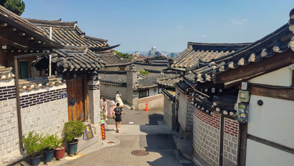  Traditional Hanok Houses in Bukchon Hanok Village, Seoul