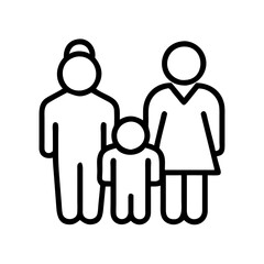 generational family icon, generational family line art - simple line art of generational family, perfect for generational family logos and icons