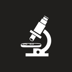 Microscope Vector Illustration, Medical and Research Icon

