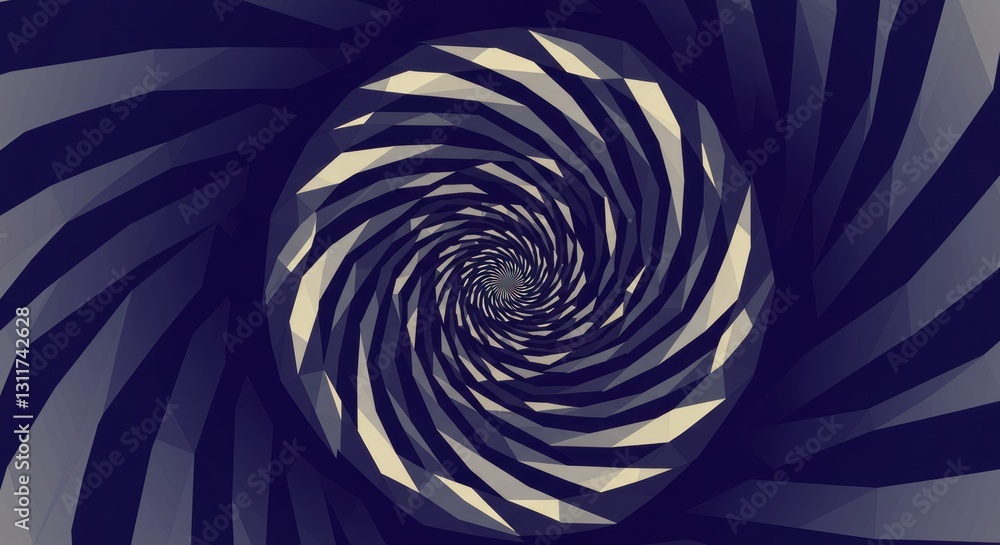 Poster abstract spiral vortex with geometric patterns and optical illusions