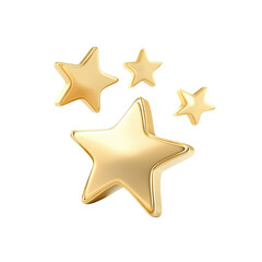 Golden Stars 3D Render  Success, Achievement, and Award Icon