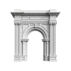 Elegant White Classical Archway Entrance Architectural Detail