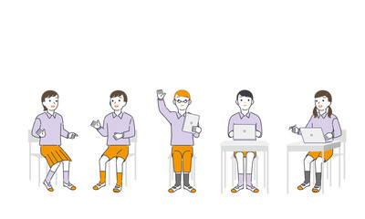 グループディスカッションする子どもたち