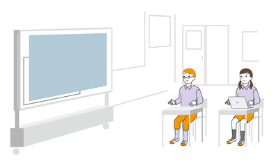 モニターを使った授業風景