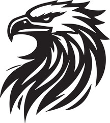 Obraz premium black eagle head vector, eagle head silhouette vector, eagle head logo vector, eagle head vector icon, eagle silhouette vector isolated on white background