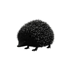 Obraz premium Monochrome Hedgehog A Stylized 3D Render