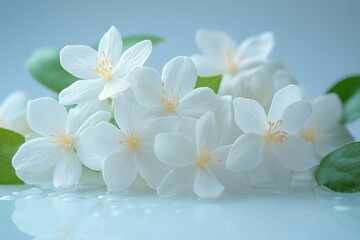 Jasmine white flower on white background. Jasmine white flower isolated on white background 