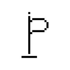 flag pixel icon vector design with trendy style