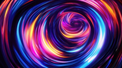 Abstract neon swirls with blurred glow effects, capturing a vibrant cyberpunk aesthetic