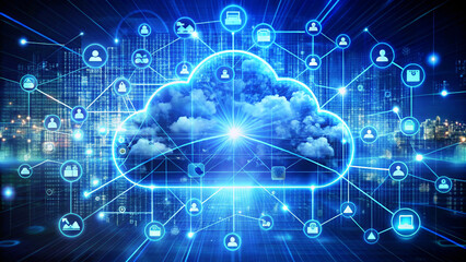 Fototapeta premium Cloud computing