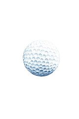 Fototapeta premium A close-up of a textured golf ball on a dark background.