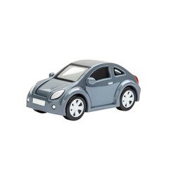 Obraz premium Gray Toy Car Model Isolated on White Background