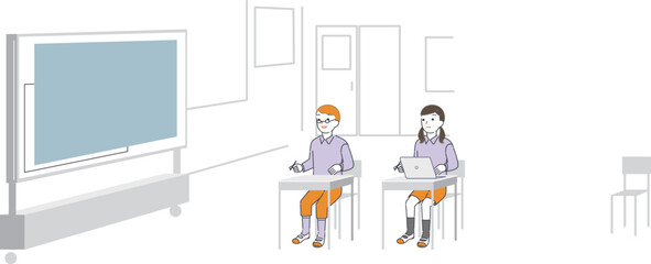 モニターを使った授業風景