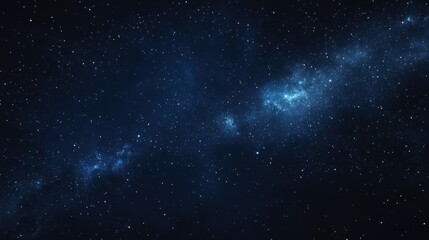 Obraz premium Starry night sky filled with bright stars illuminating the dark space, showcasing a stunning cosmic panorama with cinematic lighting effects
