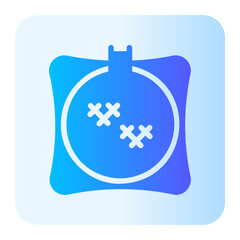 Obraz premium Cross stitch gradient icon