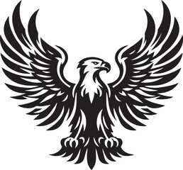 Obraz premium black eagle tattoo vector, eagle silhouette vector, eagle logo vector, eagle vector icon, eagle silhouette vector isolated on white background
