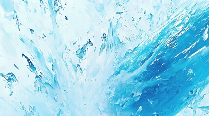 Fototapeta premium Glacial Ice Flow, Mountain Top View