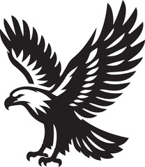 Fototapeta premium black eagle tattoo vector, eagle silhouette vector, eagle logo vector, eagle vector icon, eagle silhouette vector isolated on white background