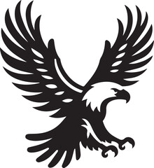 Obraz premium black eagle tattoo vector, eagle silhouette vector, eagle logo vector, eagle vector icon, eagle silhouette vector isolated on white background