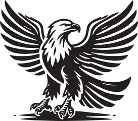 Fototapeta premium black eagle tattoo vector, eagle silhouette vector, eagle logo vector, eagle vector icon, eagle silhouette vector isolated on white background