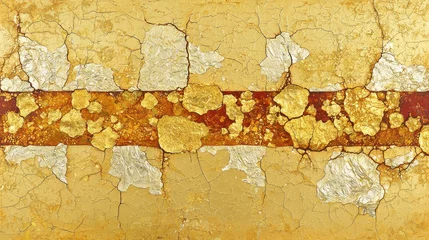Gold leaf texture on decorative panel