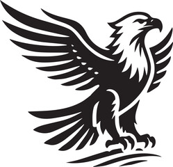 Obraz premium black eagle tattoo vector, eagle silhouette vector, eagle logo vector, eagle vector icon, eagle silhouette vector isolated on white background