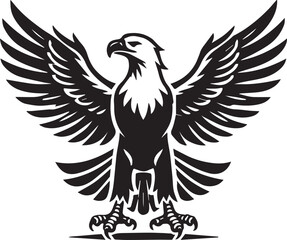 Obraz premium black eagle tattoo vector, eagle silhouette vector, eagle logo vector, eagle vector icon, eagle silhouette vector isolated on white background