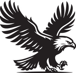 Obraz premium black eagle tattoo vector, eagle silhouette vector, eagle logo vector, eagle vector icon, eagle silhouette vector isolated on white background
