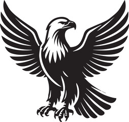 Fototapeta premium black eagle tattoo vector, eagle silhouette vector, eagle logo vector, eagle vector icon, eagle silhouette vector isolated on white background