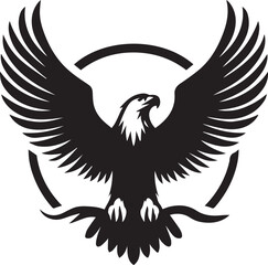Obraz premium black eagle tattoo vector, eagle silhouette vector, eagle logo vector, eagle vector icon, eagle silhouette vector isolated on white background