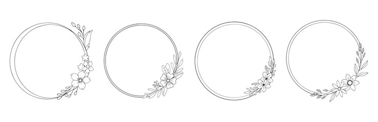 Obraz premium Stylish black Nose Rings with Decorative Charms and Gems